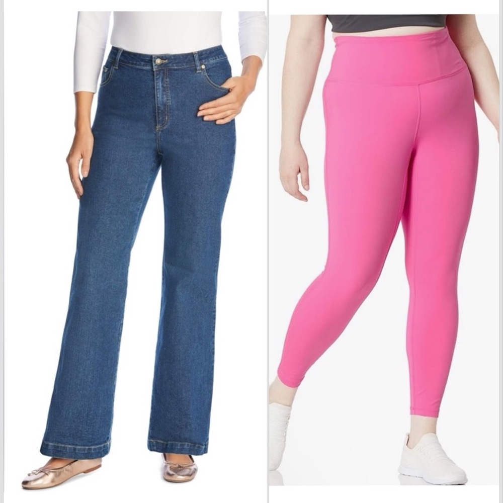 6X Bundle:  Women Within Jeans and Amazon Essential Leggings